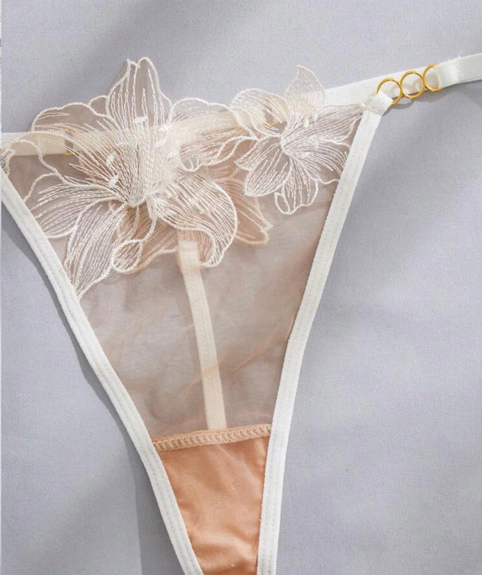 White Lingerie Set Embroidered - Self Care Shop