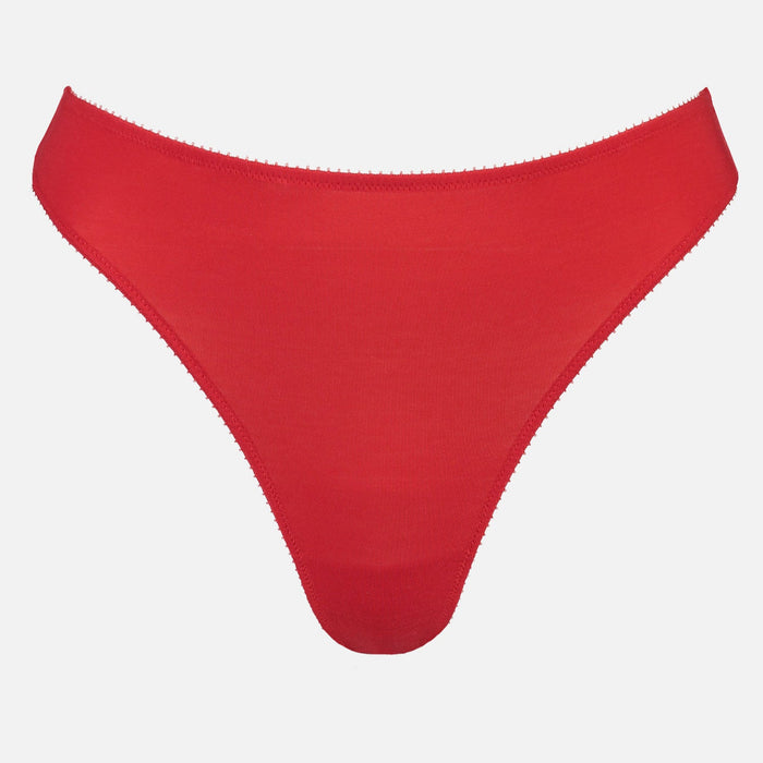 Videris Lingerie bikini knicker in red TENCEL™ a comfortable mid-rise style cut to follow the natural curve of your hips