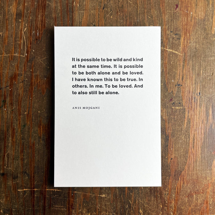 Wild & Kind notecard