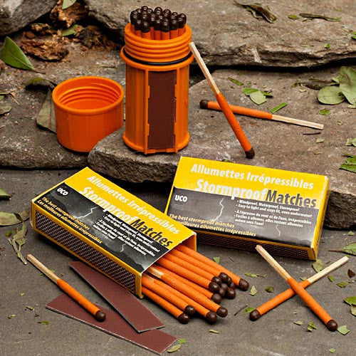 Wilderness Matches Kit - safety matches, 15 second burn time, waterproof case