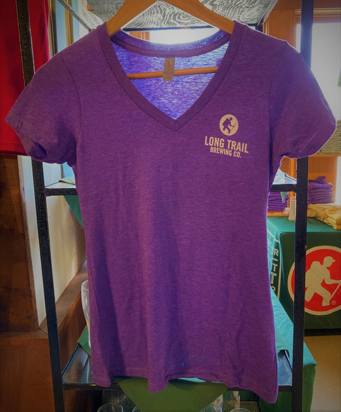 Women's Purple Bonfire V-Neck T-Shirt