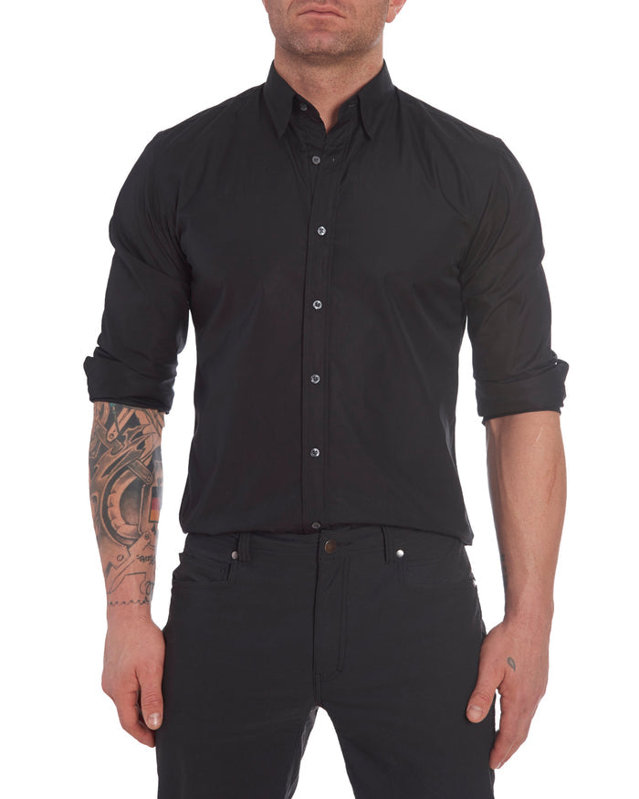 Wrinkle Resistant Broadcloth - Black