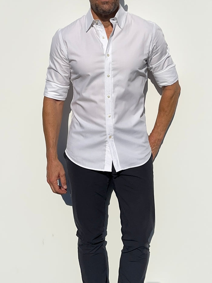 Wrinkle-Resistant Dress OG Oxford - White