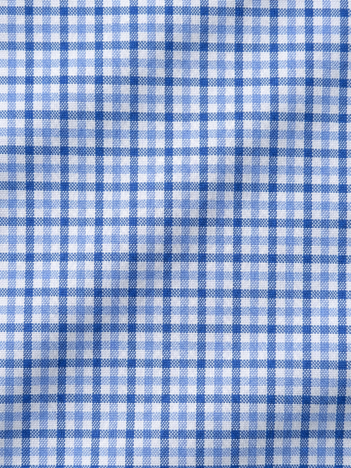 Wrinkle Resistant Plaid OG Oxford - Light Blue & Navy