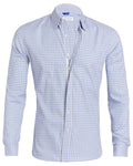 Wrinkle Resistant Plaid Oxford- Small Batch Series - Grey & Blue