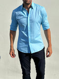 Wrinkle-Resistant Weekend Oxford - El Aqua