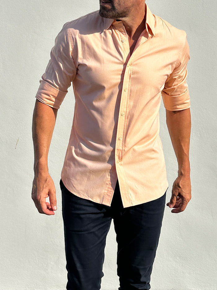 Wrinkle-Resistant Weekend Oxford - Peach