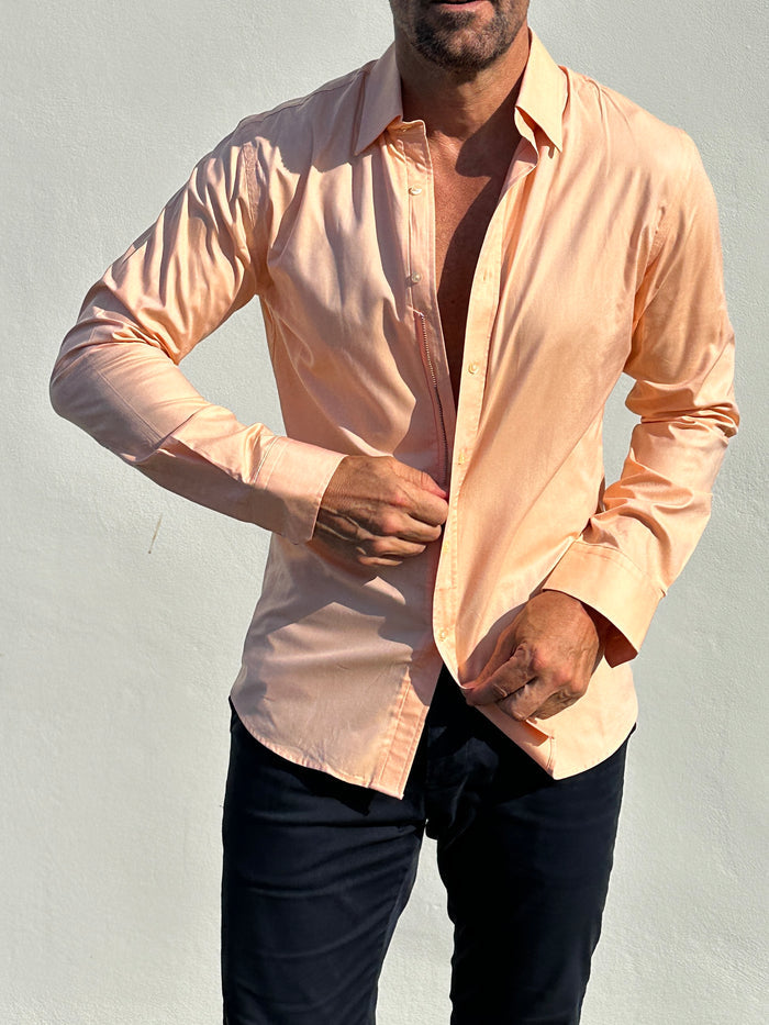 Wrinkle-Resistant Weekend Oxford - Peach