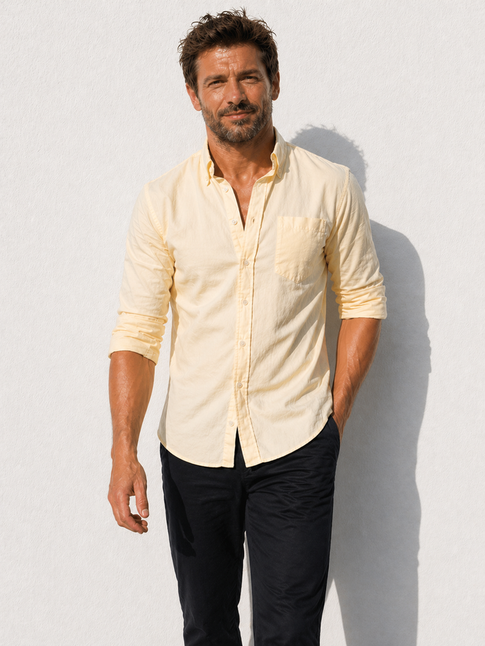 Yellow Oxford Cloth Button Down - Yellow