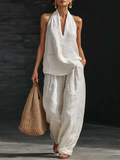 Zoe | Set Sleeveless with Trousers Wide