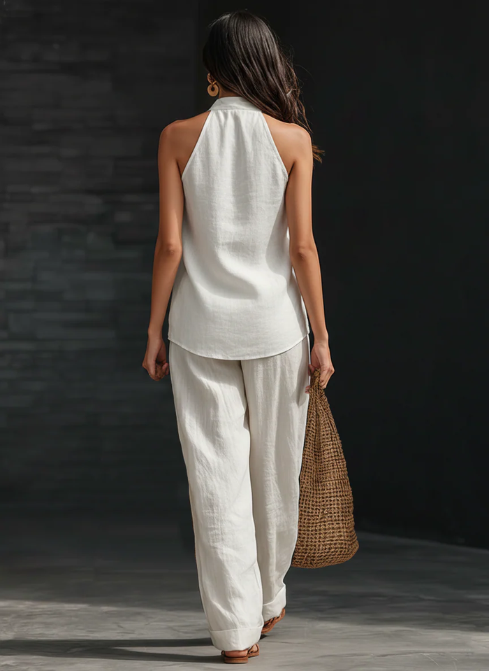 Zoe | Set Sleeveless with Trousers Wide