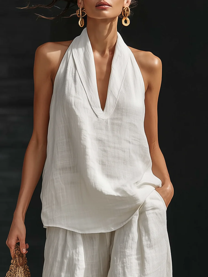 Zoe | Set Sleeveless with Trousers Wide