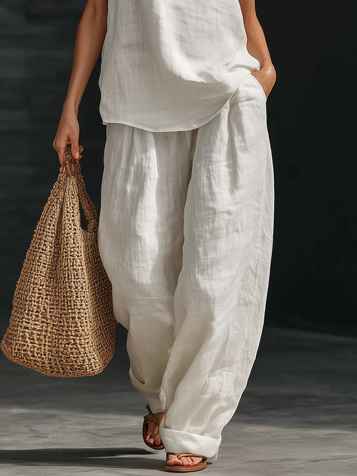 Zoe | Set Sleeveless with Trousers Wide